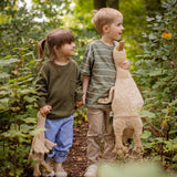 Kinder mit Wald mit Senger Naturwelt Gänsen im Farbton Leinen