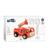 Grosses Feuerwehrauto von small foot mit Drehleiter in Verpackung