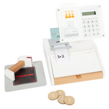 Kasse "fresh" von small foot aus Holz mit Scanner und Geldmünzen