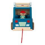 Nachzieh Fahrtzeug Kipplaster von small foot Frontalansicht