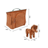 Spielset Pferd mit Stall und Zubehör mit brauner Tasche von small foot_22