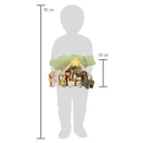 Weihnachtskrippen-Spielset aus Naturholz