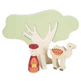 Weihnachtskrippen-Spielset aus Naturholz