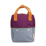 Kinderrucksack Small colourblocking Purple Tights & Badminton Blue von Sticky Lemon_01