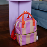 Kinderrucksack Small stripes rosebay pink & apple juice von Sticky Lemon_06