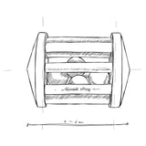 Skizze von Baby Holzrassel Turtle Dove von Wooden Story