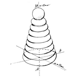 Skizze von 10-teiligem Stapelturm von Wooden Story aus Naturholz