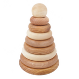 10-teiliger Stapelturm von Wooden Story aus Naturholz