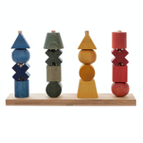 Wooden Story Steckspiel Regenbogen aus Naturholz mit 17 Teilen