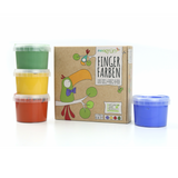 Bio-Fingerfarben von Neogrün_4er Set Aki_Fingerfarben mit Verpackung
