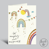 Klappkarte "Sei neugierig & aufgeweckt" von Annelis Art_Karte zur Geburt