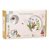 Porzellangeschirr-Set-fuer-Kinder-3-Teile-Trois-Lapins-Moulin-Roty-in-Verpackung