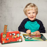 Puzzle Feuerwehr mit 16 Teilen von Djeco_Feuerwehrpuzzle mit Kind