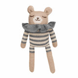 Teddy aus Baby-Alpakawolle | Gestreifter Strampler
