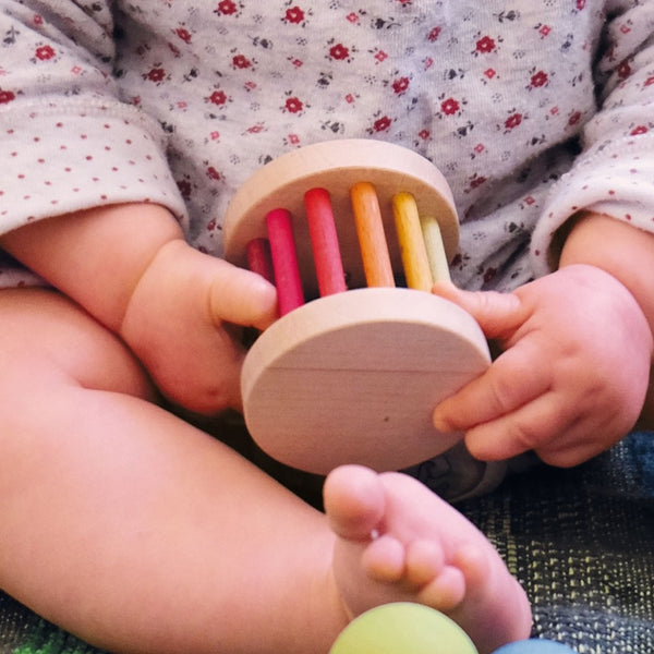 Montessori Spielzeug Ab 1 Jahr – Holz-Sortierspiel Mit Stäbchen & Münzen, Motorikspielzeug Für Kleinkinder