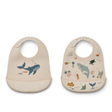 Silikon-Lätzchen Tilda von Liewood_Tilda Printed Bib_Sea creature