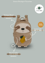 Little-Who-Rucksack-Faultier-Norbert-Brustgurt-Cremeweiss