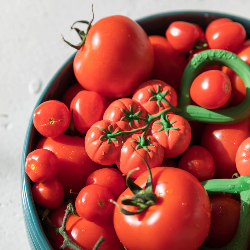 Tomaten Rassel und Beissring von Oli & Carol mit echten Tomaten