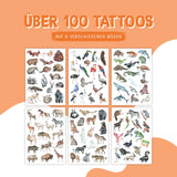 Papierdrachen-Kindertattoos-Tiere-der-Welt-ueber-100-Tatoos
