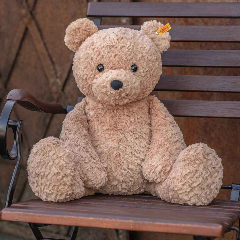 Teddybär Jimmy von Steiff_55cm_hellbraun_sitzend auf Stuhl