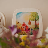 Toverlux Rahmen mit farbenfroher Blumen-Silhouette im Kinderzimmer