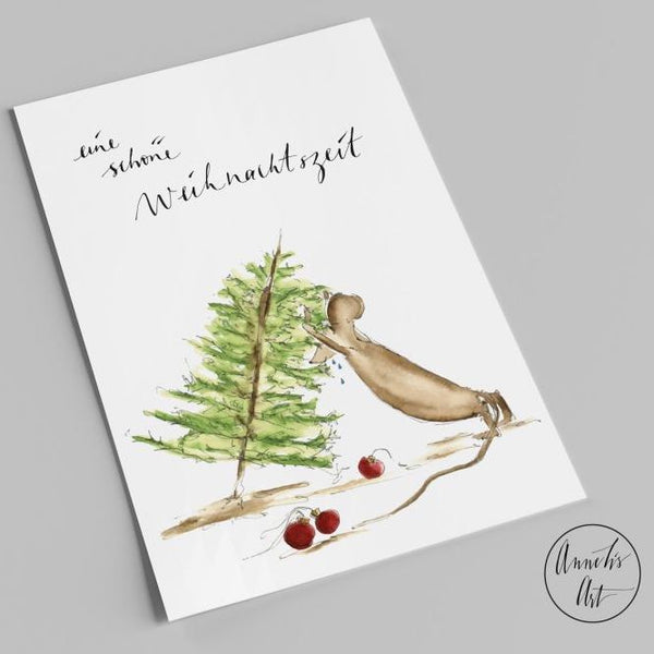 Postkarte "Eine schöne Weihnachtszeit" von Annelis Art