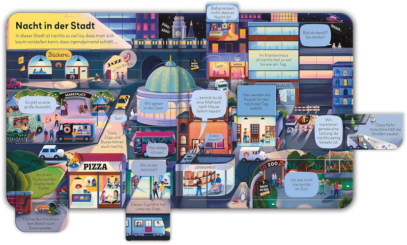 Aufklappen und Entdecken: Das Leben in der Nacht von Emily Bone und Brian Lambert_Usborne Verlag_Seitenansicht01