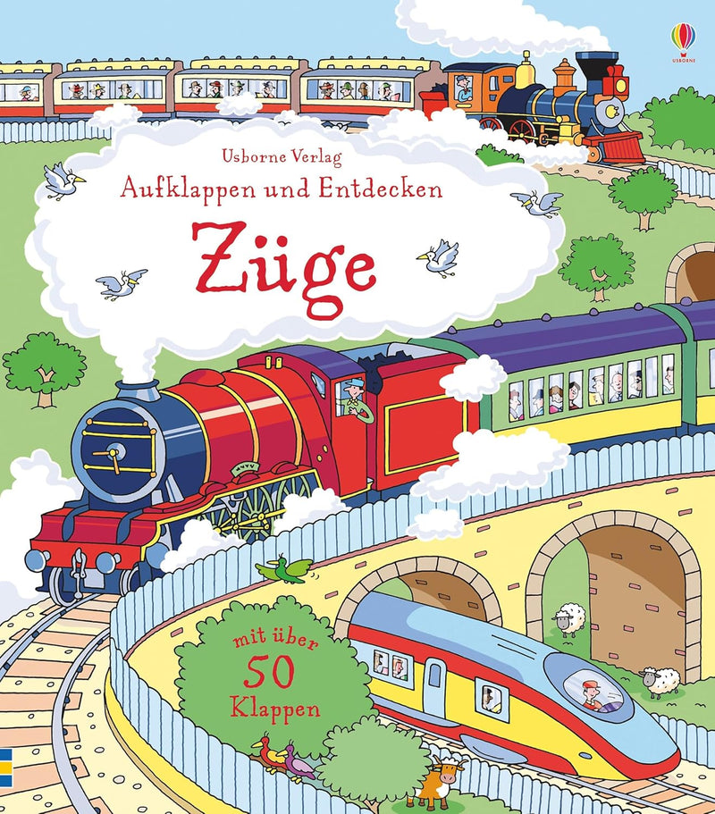 Aufklappen und Entdecken: Züge_Usborne Verlag_Buchcover