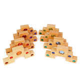 Farbtreppe mit Lichtbauquadern | 16 Teile