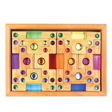 Farbtreppe mit Lichtbauquadern von Bauspiel_32 Teile-01