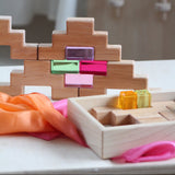 Treppenklötze natur mit Lichtbausteinen_16 Teile_02