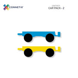 Inhalt Connetix Magnetbausteine Rainbow Car Pack mit 2 Teilen