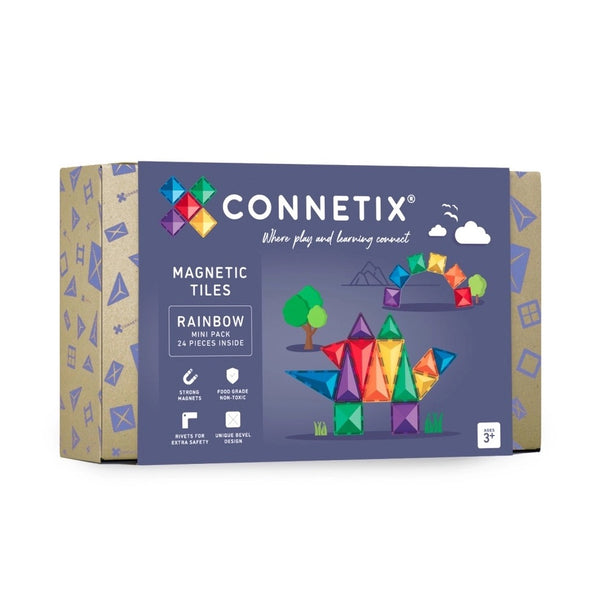 Verpackung von Connetix Magnetbausteine Rainbow Mini Pack mit 24 Teilen