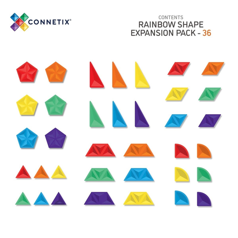 Inhalt Connetix Magnetbausteine Rainbow Shape Expansion Pack