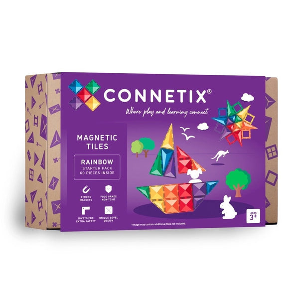 Connetix Magnetbausteine Rainbow Starter Pack 60 Teile Verpackung