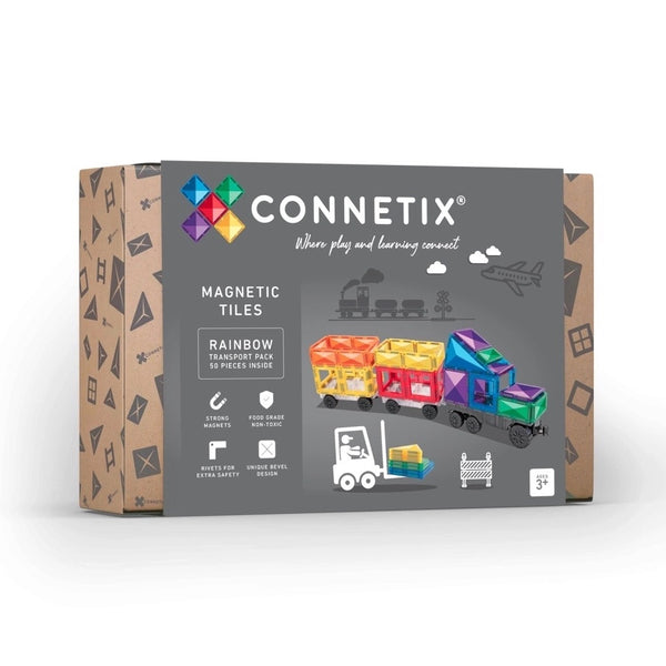 Connetix Magnetbausteine Rainbow Transport Pack 50 Teile Verpackung