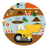 Detailansicht von Bodenpuzzle Baustelle von Djeco