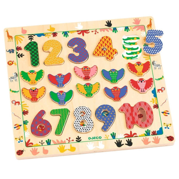 Holzpuzzle Zahlen 1 - 10 von Djeco_02