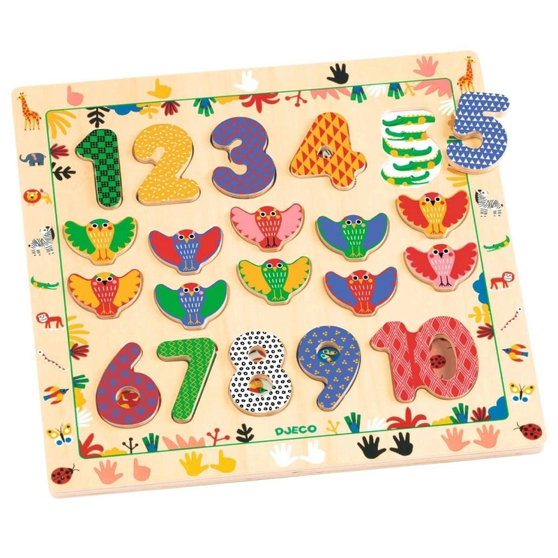 Holzpuzzle Zahlen 1 - 10 von Djeco_02