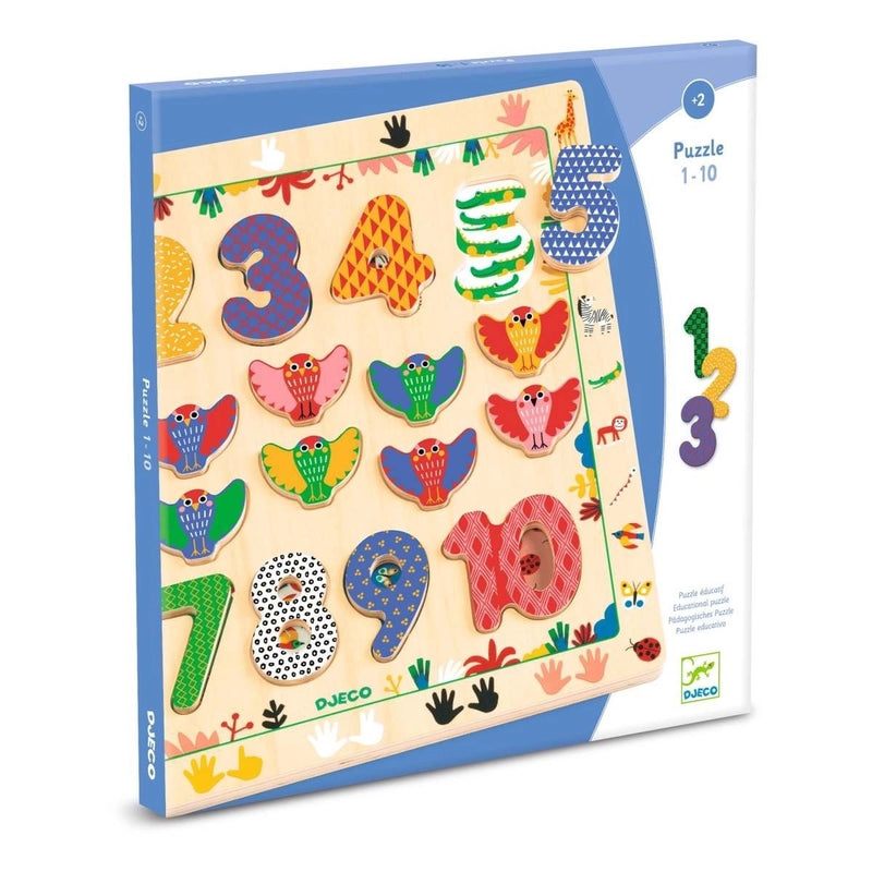 Holzpuzzle Zahlen 1 - 10 von Djeco_04