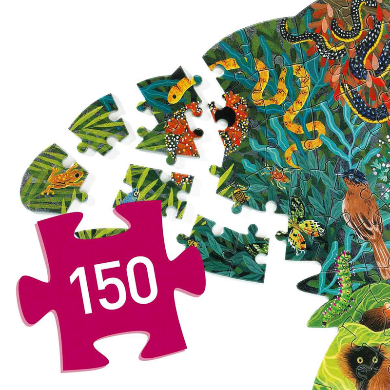 Nahaufnahme von Djeco Kunstpuzzle Chamäleon 150 Teile