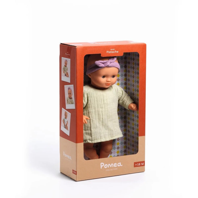 Baby Pistache Puppe von Djeco_Pomea Kollektion_Verpackung