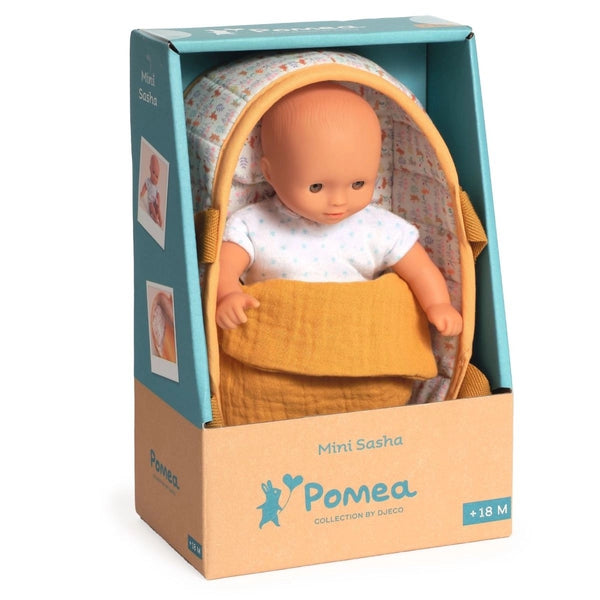 Pomea Puppe Mini Sasha von Djeco_Verpackung