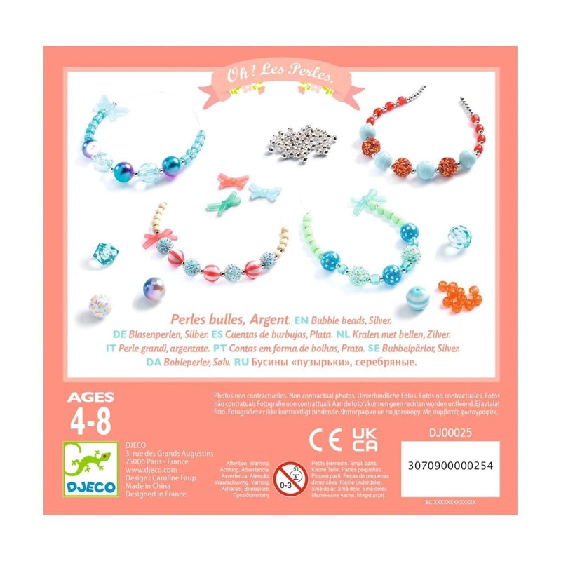 Schmuck basteln_Silberne Kugeln von Djeco_Rückseite