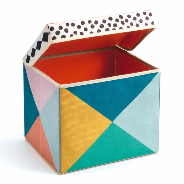 Geöffnete Aufbewahrungsbox Geometrie von Djeco