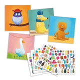 Stickerbild Tiere gestalten von Djeco_Bestandteile