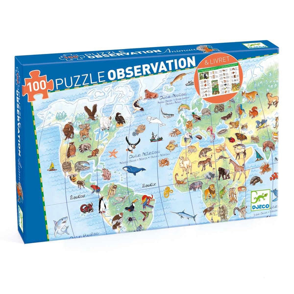 Wimmelpuzzle Tiere der Erde von Djeco