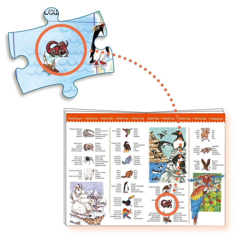 Wimmelpuzzle Tiere der Erde von Djeco_Begleitheft