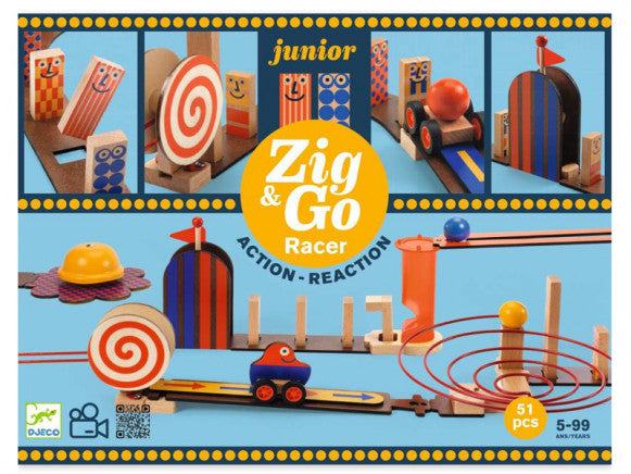 Aktions-Reaktions-Spiel Zig&Go Racer mit 51 Teilen von Djeco