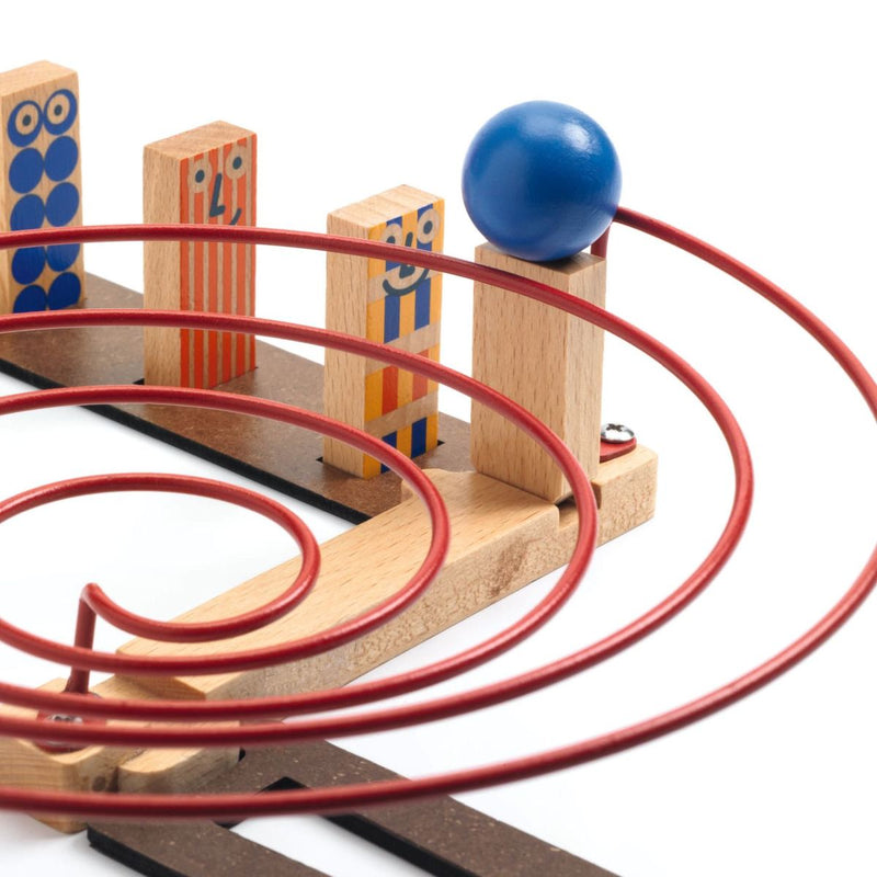 Spirale mit Kugel von Aktions-Reaktions-Spiel Zig&Go Racer mit 51 Teilen von Djeco